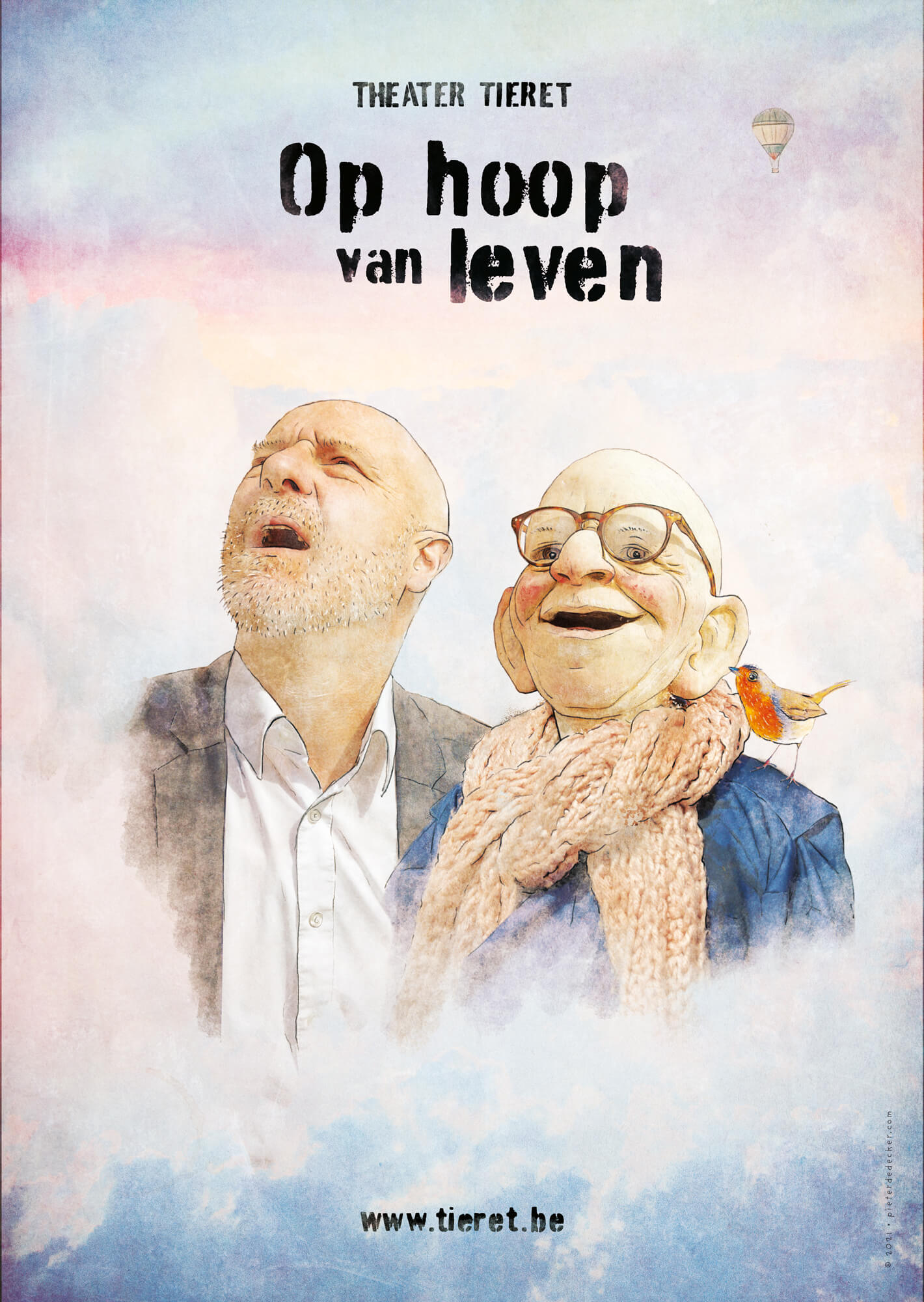 © Pieter De Decker Illustratie voor Theater Tieret - Op Hoop Van Leven